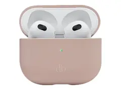 dbramante1928 Costa Rica - Eske for trådløse øretelefoner resirkulert plast, silikon - rosa sand - for Apple AirPods (3. generasjon)