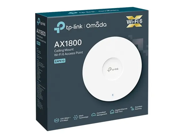 TP-Link Omada - Trådløst tilgangspunkt Wi-Fi 6 2.4 GHz, 5 GHz skys...