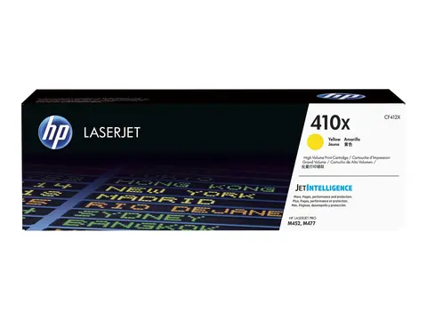 HP 410X - H&#248;y ytelse - gul - original LaserJet - tonerpatron (CF412X) - for Color LaserJet Pro M452, MFP M377, MFP M477
