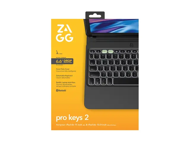 ZAGG Pro Keys 2 - Tastatur og folioveske (foliodekke) bakgrunnsbel...