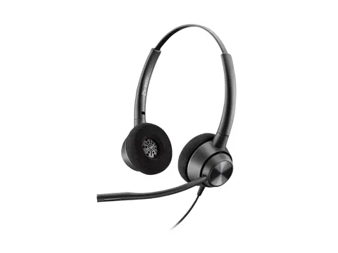 HP Poly EncorePro 320 - EncorePro 300 series hodesett - on-ear - kablet - Quick Disconnect - svart - TAA-samsvar - Certified for Skype for Business