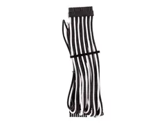 CORSAIR Premium individually sleeved (Type 4, Generation 4) Strømkabel - 24-pins ATX (hunn) til 24 pin ATX (20+4) (hunn) - 61 cm - svart, hvit