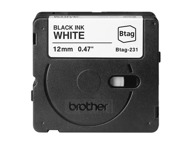 Brother BTAG-231 - Svart på hvitt Rull (1,2 cm x 4 m) 1 kassett(er...
