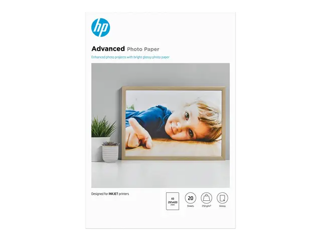 HP Advanced Photo Paper - Blank - A3 (297 x 420 mm) - 250 g/m² - 2...