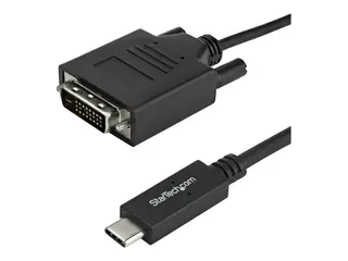 StarTech.com USB-C to DVI Cable - 6 ft / 2m 1080p - 1920x1200 - USB-C DVI Monitor Cable - USB C Cable - Computer Monitor Cable (CDP2DVIMM2MB) - USB / DVI-kabel - USB-C til DVI-D - 2 m