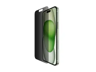 Belkin ScreenForce Pro - Skjermbeskyttelse for mobiltelefon 2.5D - glass - med personvernsfilter - glass - for Apple iPhone 14 Pro Max, 15 Plus
