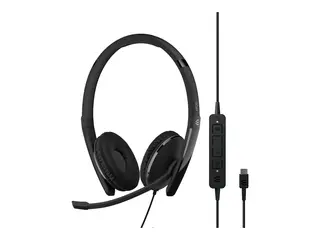 EPOS ADAPT 160T ANC USB-C - ADAPT 100 Series hodesett - on-ear - kablet - aktiv st&#248;ydemping - USB-C - svart - Certified for Microsoft Teams, Optimert for UC