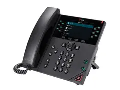Poly VVX 450 - VoIP-telefon - treveis anropskapasitet SRTP, SIP, SDP - 12 linjer - svart