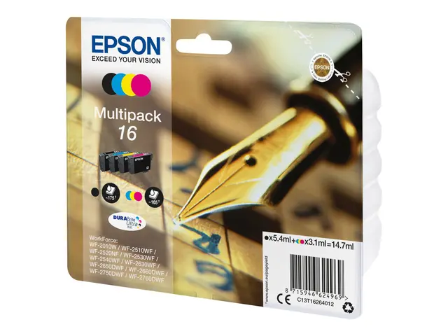 Epson 16 Multipack - 4-pack - svart, gul, cyan, magenta - original...