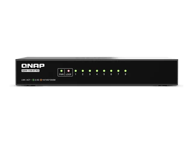 QNAP QSW-1108-8T-R2 - Switch ikke-styrt 8 x 10/100/1000/2.5G stasj...