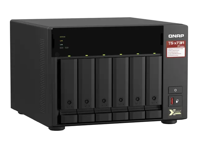 QNAP TS-673A - NAS-server - 6 brønner - SATA 6Gb/s - RAM 8 GB - Gi...