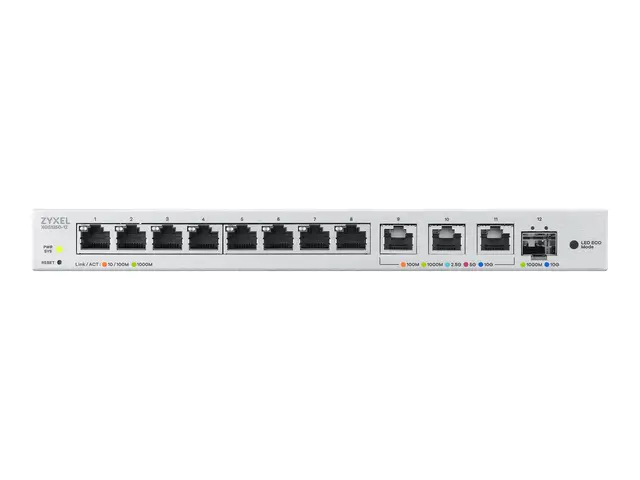 Zyxel XGS1250-12 - Switch Styrt 8 x 10/100/1000 + 3 1/2.5/5/10GBas...