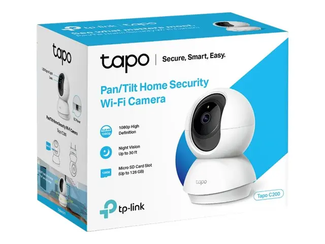 Tapo C200 - Nettverksovervåkingskamera panorering / tipping farge ...