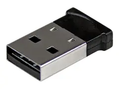 StarTech.com Bluetooth Adapter Mini Bluetooth 4.0 USB Adapter - 50m/165ft Wireless Bluetooth Dongle - Smart Ready LE+EDR (USBBT1EDR4) - Nettverksadapter - USB - Bluetooth 4.0 - Klasse 1 - svart