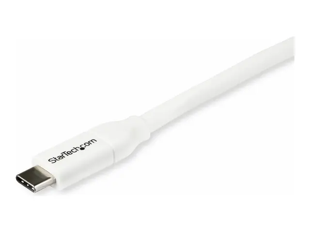 StarTech.com USB C to Cable - 6 ft / 2m 5A PD M/M White 2.0 USB-IF...