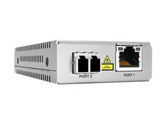 Allied Telesis AT MMC2000/LC - Fibermedieomformer 1GbE - 1000Base-T, 100Base-TX, 10Base-T, 1000Base-SX - RJ-45 / 2x LC multimodus - opp til 500 m - 850 nm