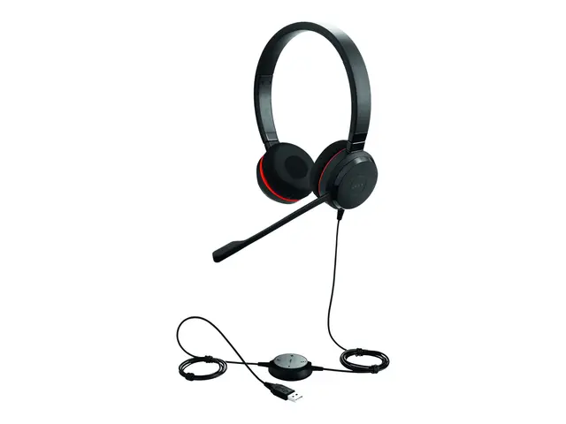 Jabra Evolve 30 II UC stereo - Hodesett on-ear kablet USB-C, USB-A...