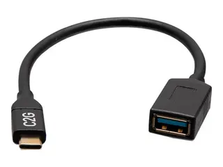 C2G USB-C Male to USB-A Female SuperSpeed USB 5Gbps Adapter Converter USB-kabel - USB-type A (hunn) til USB-C (hann) - USB 3.2 Gen 1 - 30 V - 15 cm - formstøpt - svart