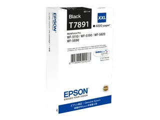 Epson T7891 - 65.1 ml - XXL-størrelse - svart original - skriverpatron - for WorkForce Pro WF-5110DW, WF-5190DW, WF-5190DW BAM, WF-5620DWF, WF-5690DWF, WF-5690DWF BAM