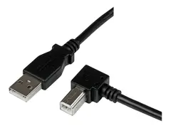 StarTech.com 1m USB 2.0 A to Right Angle B Cable Cord 1 m USB Printer Cable - Right Angle USB B Cable - 1x USB A (M), 1x USB B (M) (USBAB1MR) - USB-kabel - USB-type B (hann) til USB (hann) - USB 2.0 - 1 m - 90° kontakt - svart