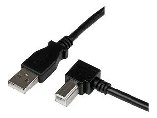 StarTech.com 1m USB 2.0 A to Right Angle B Cable Cord 1 m USB Printer Cable - Right Angle USB B Cable - 1x USB A (M), 1x USB B (M) (USBAB1MR) - USB-kabel - USB-type B (hann) til USB (hann) - USB 2.0 - 1 m - 90° kontakt - svart