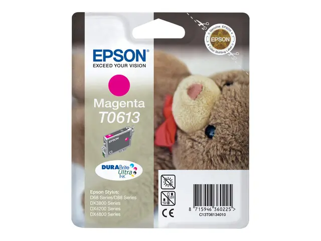Epson T0613 - 8 ml - magenta - original - blister - blekkpatron - ...