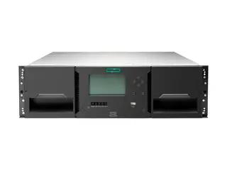 HPE Storage MSL3040 - Båndbibliotek - 720 TB / 1.8 PB spor: 40 - LTO Ultrium (18 TB / 45 TB) x 1 - Ultrium 9 - maks antall stasjoner: 3 - Fiberkanal - kan monteres i rack - 3U - strekkodeleser, kryptering