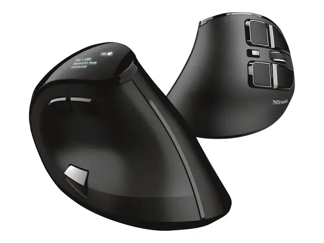Trust Voxx - Vertikal mus - ergonomisk - høyrehendt - optisk - 9 k...