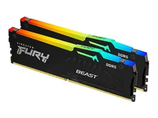 Kingston FURY Beast RGB - DDR5 - sett - 64 GB: 2 x 32 GB DIMM 288-pin - 2800 MHz / PC5-44800 - CL40 - 1.25 V - ikke-bufret - on-die ECC