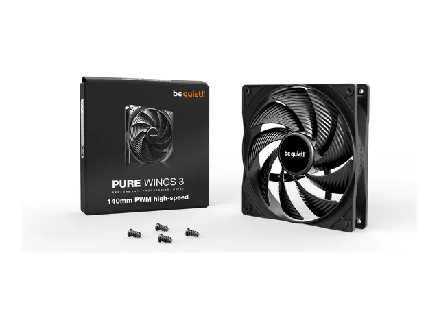 be quiet! Pure Wings 3 - High Speed kabinettvifte 140 mm svart