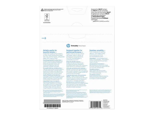 HP Everyday Photo Paper - Blank 8 mille A4 (210 x 297 mm) 200 g/m²...