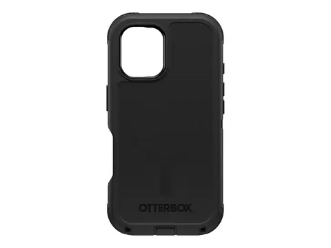 OtterBox Defender Series - Baksidedeksel for mobiltelefon MagSafe-samsvar - silikon - svart - for Apple iPhone 16