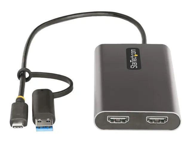 StarTech.com USB-C to Dual-HDMI Adapter, or A 2x HDMI, 4K 60Hz, 10...