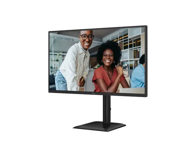 AOC 27E4U - LED-skjerm - 27" - 1920 x 1080 Full HD (1080p) @ 120 Hz IPS - 300 cd/m² - 1500:1 - 4 ms - HDMI, VGA, DisplayPort - høyttalere - svart 