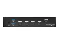 StarTech.com 4 Port DisplayPort KVM Switch DP KVM Switch with Audio and Built-in USB 3.0 Hub for Peripherals - 4K 30Hz (SV431DPU3A2) - KVM / lyd / USB-svitsj - 4 porter - rackmonterbar