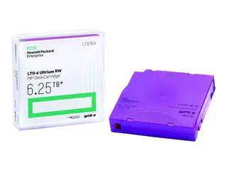 HPE RW Data Cartridge - 20 x LTO Ultrium 6 2.5 TB / 6.25 TB - påskrivningsetiketter - purpur - for StorageWorks SAS Rack-Mount Kit; StoreEver MSL2024, MSL4048, MSL8096; StoreEver 1/8 G2