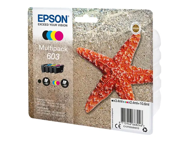 Epson 603 Multipack - 4-pack - svart, gul, cyan, magenta - origina...