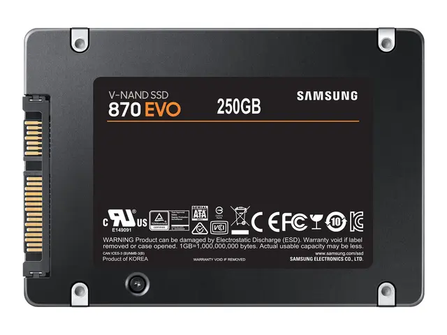 Samsung 870 EVO MZ-77E250B - SSD kryptert 250 GB intern 2.5" SATA ...