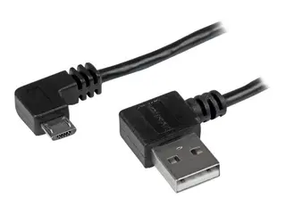 StarTech 1m 3 ft Micro-USB Cable with Right-Angled Connectors M/M - USB A to Micro B Cable - 3ft Right Angle Micro USB Cable (USB2AUB2RA1M) - USB-kabel - Micro-USB type B til USB - 1 m