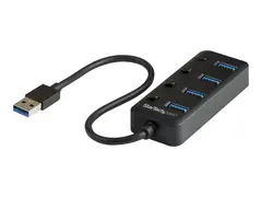 STARTECH.COM USB 3.0 Hub - 4x USB-A Ports with On/Off Switches - Bus Powered