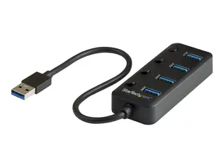 STARTECH.COM USB 3.0 Hub - 4x USB-A Ports with On/Off Switches - Bus Powered