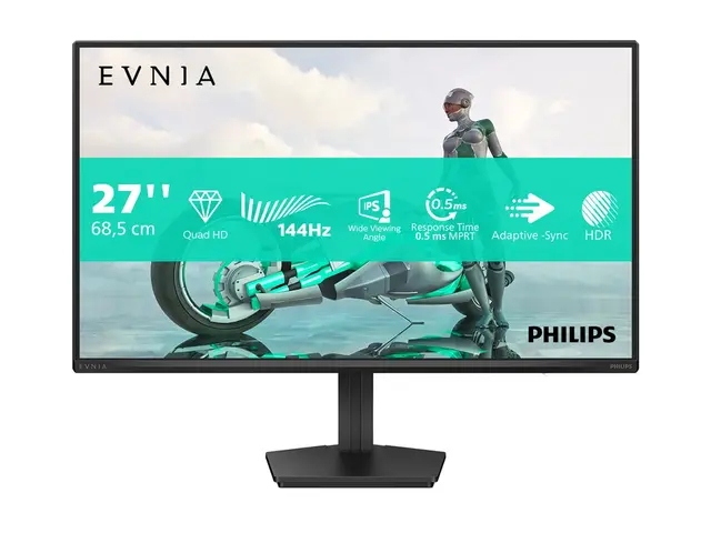 Philips Evnia 3000 27M2N3500NF - LED-skjerm gaming - 27" - 2560 x 1440 QHD @ 144 Hz - IPS - 1500:1 - HDR10 - 0.5 ms - HDMI, DisplayPort - koksgrå 