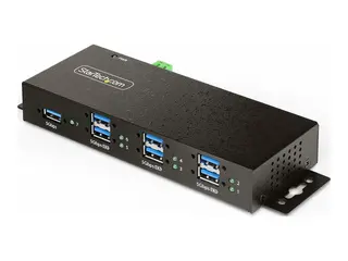 StarTech.com 7-Port Managed USB Hub with 7x USB-A, Heavy Duty with Metal Industrial Housing, ESD &amp; Surge Protection, Wall/Desk/Din-Rail Mountable, USB 3.0/3.1/3.2 Gen 1 5Gbps hub - 7 porter - TAA-samsvar