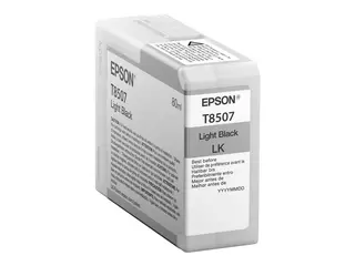 Epson T8507 - 80 ml - lys svart original - blekkpatron - for SureColor P800, P800 Designer Edition, SC-P800