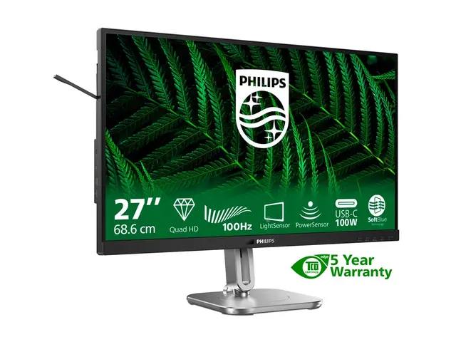 Philips 27B2G5601 - 5000 Series LED-skjerm USB 27" 2560 x 1440 QHD...