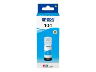 Epson EcoTank 104 - 65 ml - cyan - original blekkbeholder - for EcoTank ET-14100, 1810, 2721, 2810, 2811, 2812, 2814, 2815, 2820, 2821, 2825, 2826, 4800