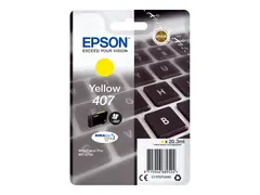 Epson 407 - 20.3 ml - L-størrelse gul - original - blekkpatron - for WorkForce Pro WF-4745, WF-4745DTWF