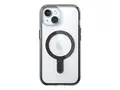 Speck Presidio Perfect-Clear - Baksidedeksel for mobiltelefon med klikkl&#229;s - MagSafe-samsvar - polykarbonat, termoplast-polyuretan (TPU) - klar/svart - for Apple iPhone 13, 14, 15, 16e