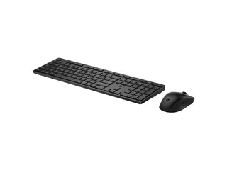 HP 495C - Tastatur- og mussett - dual-mode, multi-device, 3-soners oppsett, lav profil tastetrykk 100% - full size - trådløs - USB, 2.4 GHz - Pan Nordic - svart
