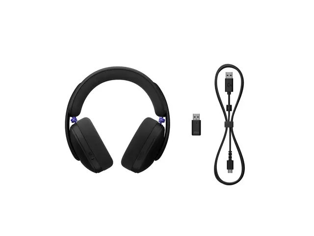 Logitech G G325 - Hodesett - full størrelse over-øret-montering - Bluetooth / LIGHTSPEED - trådløs - USB-C via Bluetooth-adapter - svart 